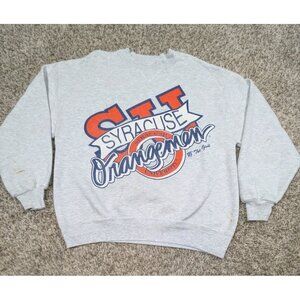 Vintage 90s Syracuse Orangemen Sweatshirt Mens Large The Game Made In USA